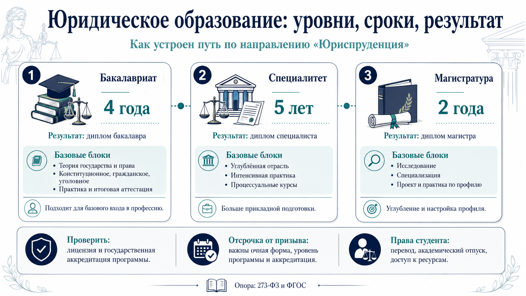 Как законом устроено юридическое образование